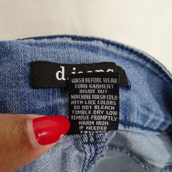 D.Jeans Denim Skinny Jeans Jeggings Women Size 12 Light Wash Blue Back Pockets - Picture 5 of 12